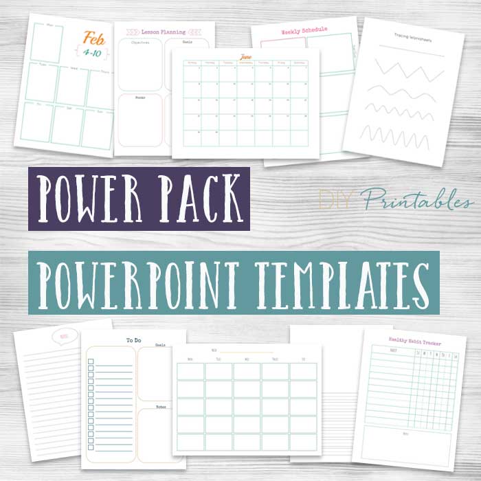 Power Pack PowerPoint Templates with ready to go planning. writing and notebooking pages to save you time.