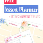 Floral Lesson Planner PowerPoint templates
